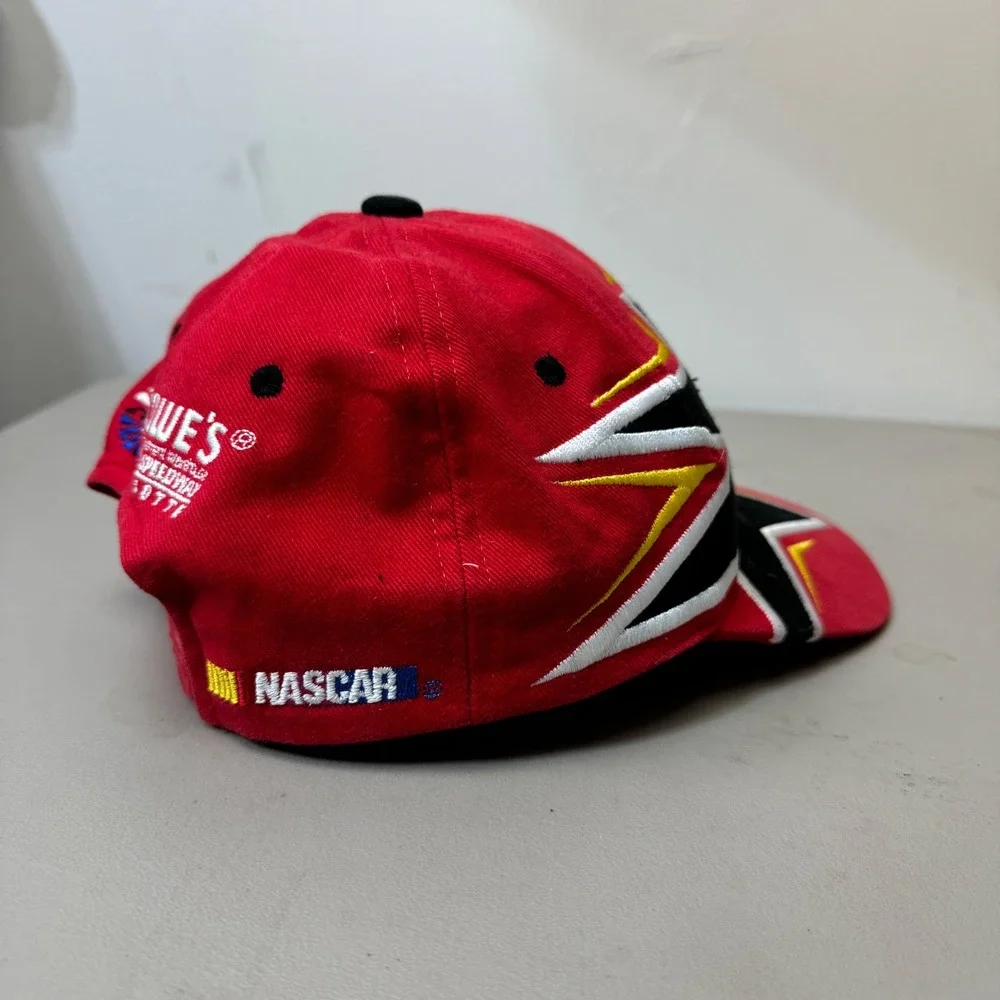 Vintage Coca-Cola 600 NASCAR Snapback Hat Red Black Lowes Motor Speedway Y2K